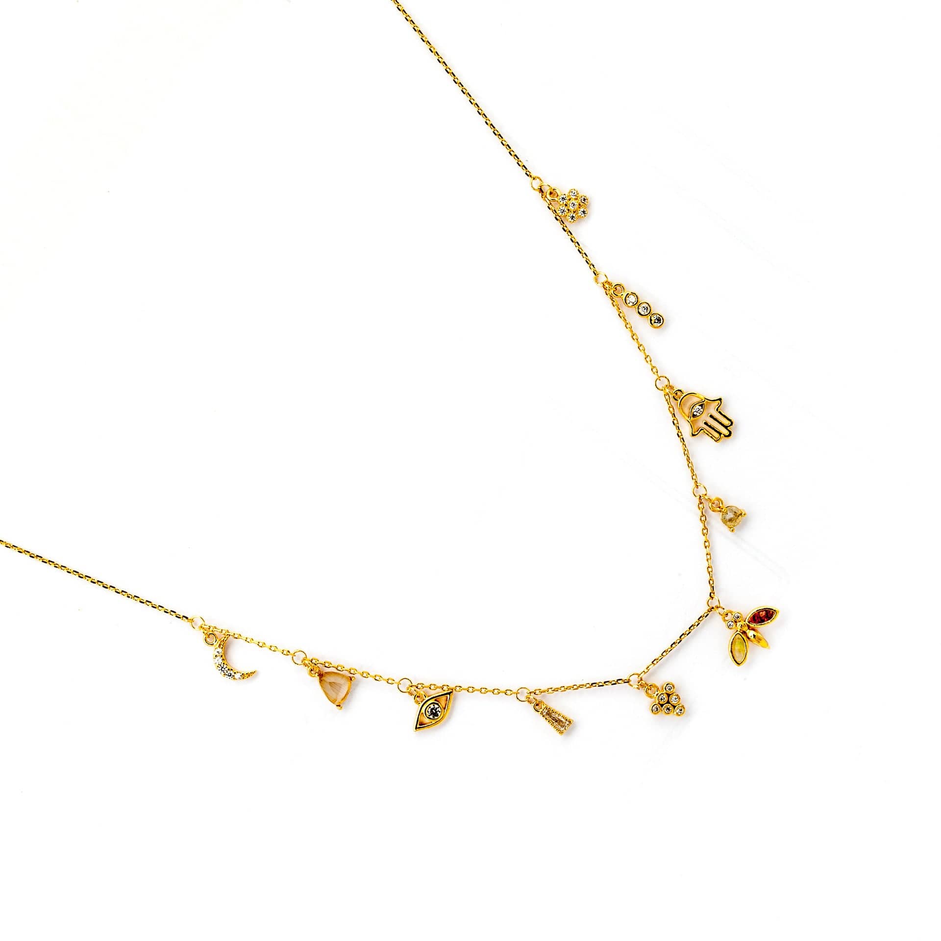 TAI JEWELRY Necklace Hamsa Gold Charm Necklace