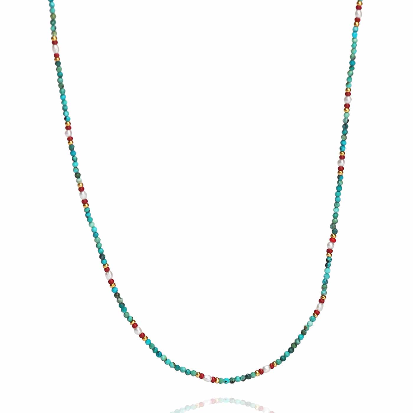 TAI JEWELRY Necklace Turquoise Handmade Beaded Necklace