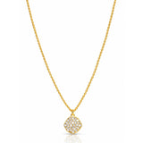 TAI JEWELRY Necklace Gold Handmade CZ Disc Pendant Necklace
