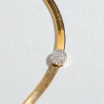 TAI JEWELRY | Herringbone Chain with Pave' Dot Necklace | Necklace |