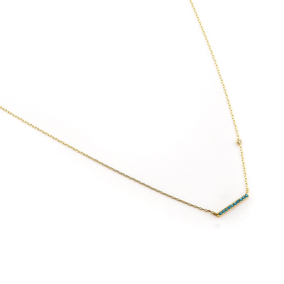 TAI JEWELRY Necklace Turquoise Horizontal Bar Necklace
