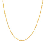 TAI JEWELRY Necklace Gold Link Bar With Diamond Finish