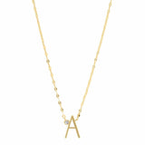 TAI JEWELRY Necklace A Medium Sized Initial Necklace With Cz Accent