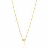 TAI JEWELRY Necklace I Medium Sized Initial Necklace With Cz Accent