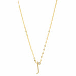 TAI JEWELRY Necklace J Medium Sized Initial Necklace With Cz Accent