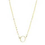 TAI JEWELRY Necklace O Medium Sized Initial Necklace With Cz Accent