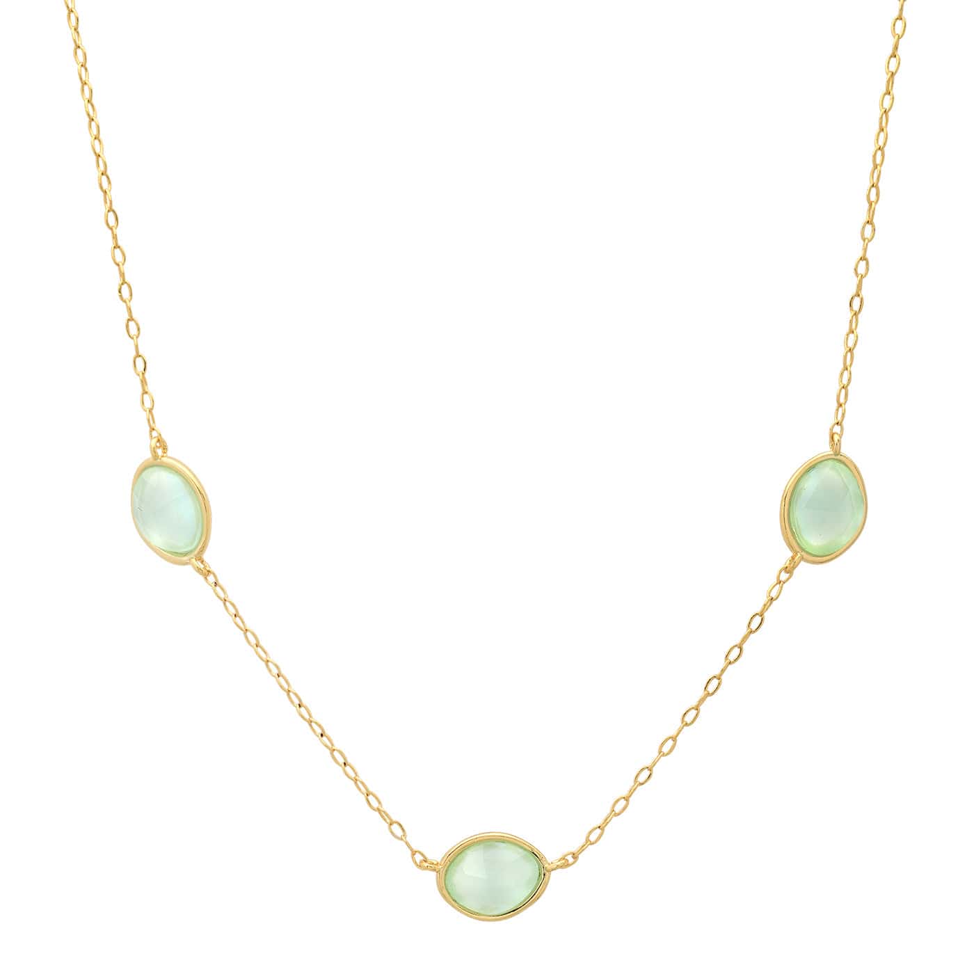 TAI JEWELRY Necklace Mint Oval Pendant Necklace