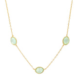 TAI JEWELRY Necklace Mint Oval Pendant Necklace