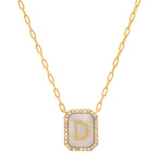 TAI JEWELRY Necklace D Mother Of Pearl Monogram Necklace