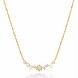 TAI JEWELRY Necklace Multi-Stone Cluster Bar Necklace