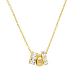 TAI JEWELRY Necklace Necklace With CZ Rondelle Charms