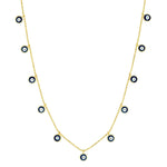 TAI JEWELRY Necklace Gold Necklace With Evil Eye Dangles