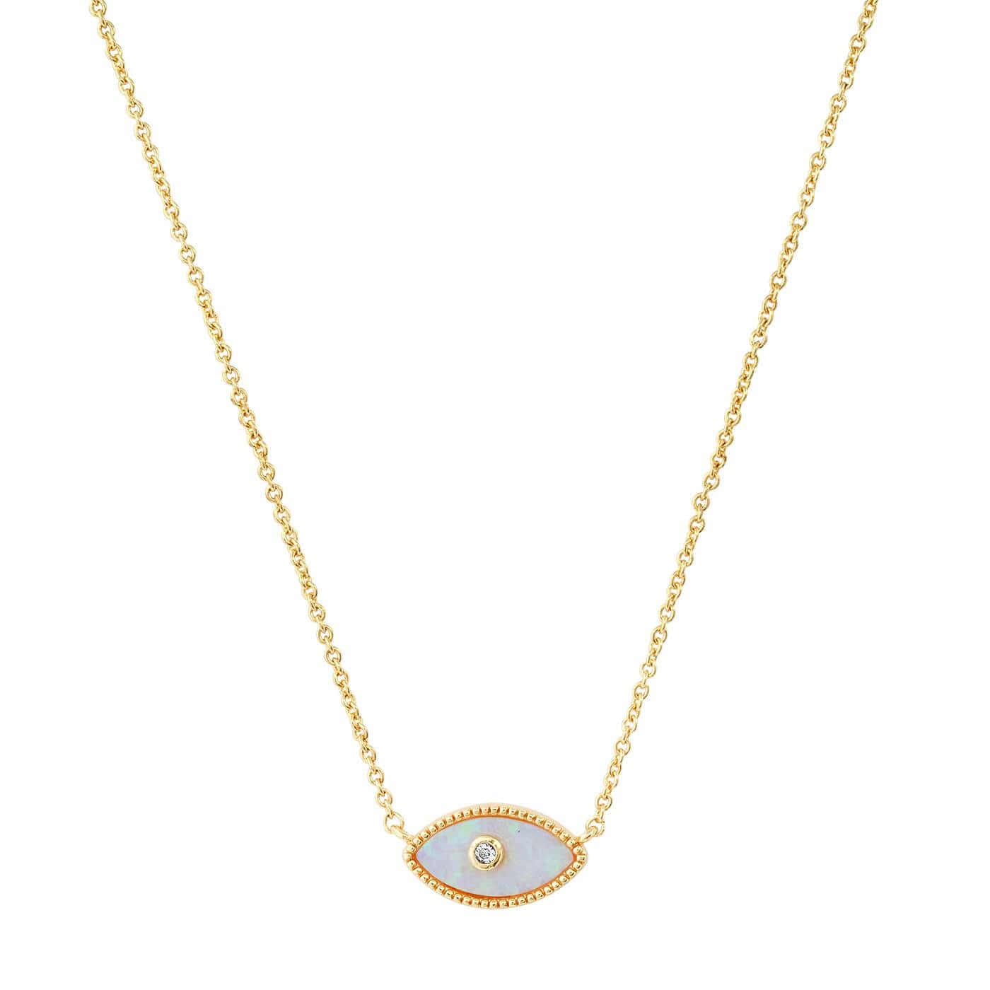 TAI JEWELRY Necklace Opal Evil Eye Necklace