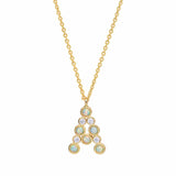 TAI JEWELRY Necklace A Opal Glow Monogram Necklace