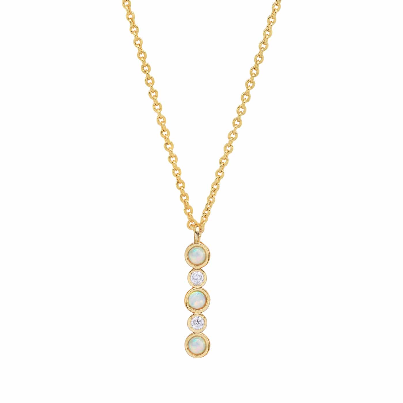 TAI JEWELRY Necklace I Opal Glow Monogram Necklace