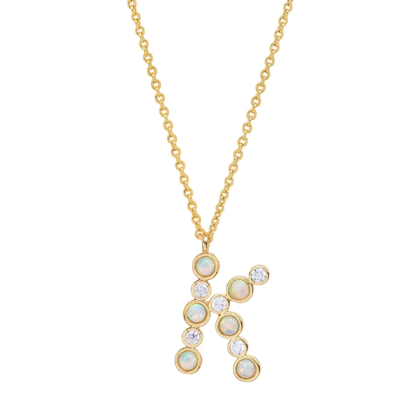 TAI JEWELRY Necklace K Opal Glow Monogram Necklace