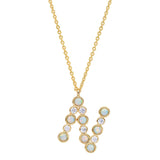 TAI JEWELRY Necklace N Opal Glow Monogram Necklace