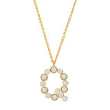 TAI JEWELRY | Opal Glow Monogram Necklace | Necklace |