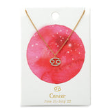 TAI JEWELRY Necklace Cancer Pave CZ Zodiac Symbol Pendant Necklace
