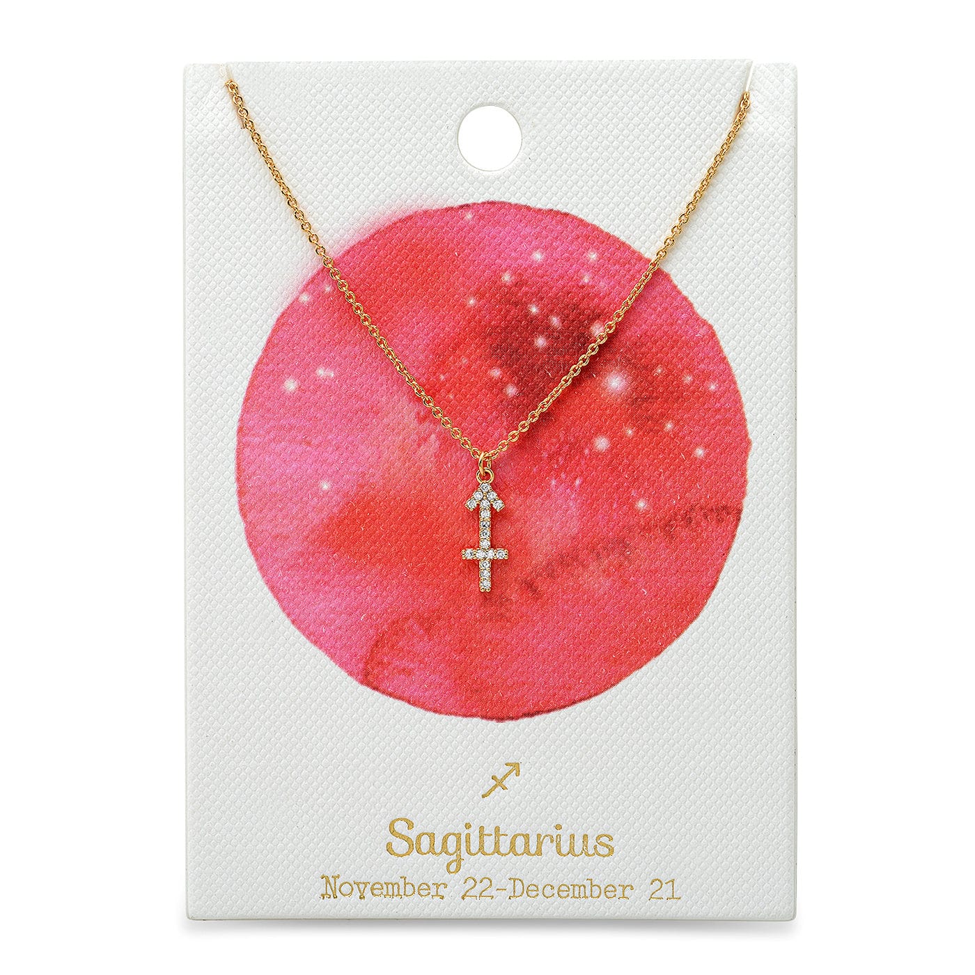 TAI JEWELRY Necklace Sagittarius Pave CZ Zodiac Symbol Pendant Necklace