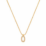 TAI JEWELRY Necklace O Pave Initial Ball Chain Necklace