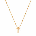 TAI JEWELRY Necklace T Pave Initial Ball Chain Necklace
