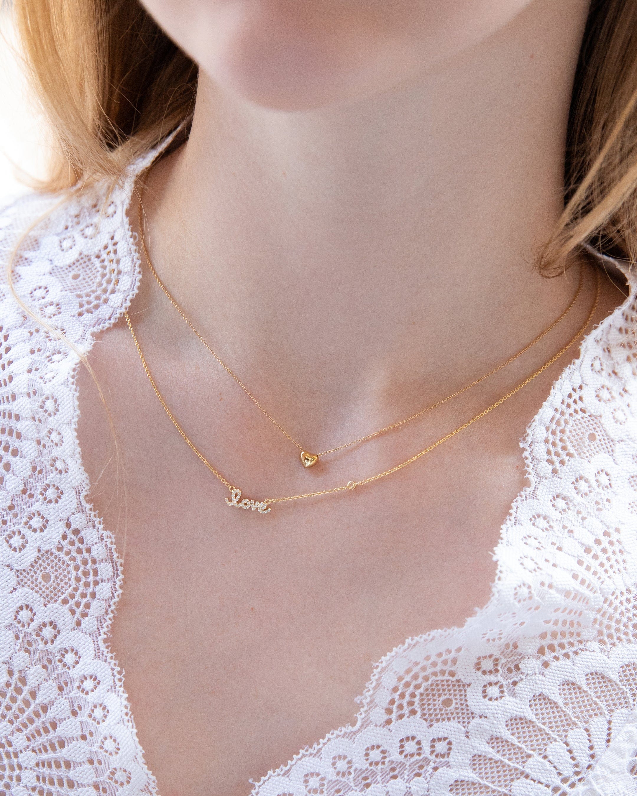 TAI JEWELRY Necklace Petite Puffed Heart Necklace