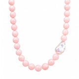 TAI JEWELRY Necklace Pink Gemstone & Baroque Pearl Necklace