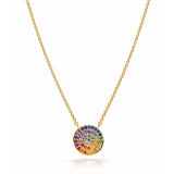TAI JEWELRY Necklace Radiant Rainbow Circle Pendant