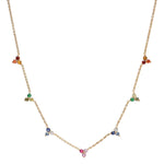 TAI JEWELRY Necklace Rainbow Ombre Cluster Necklace