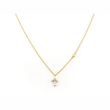 TAI JEWELRY Necklace Simple Chain Necklace With Mini Gold Pearl Cross