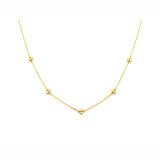 TAI JEWELRY Necklace Simple Chain Necklace With Stationed Czs