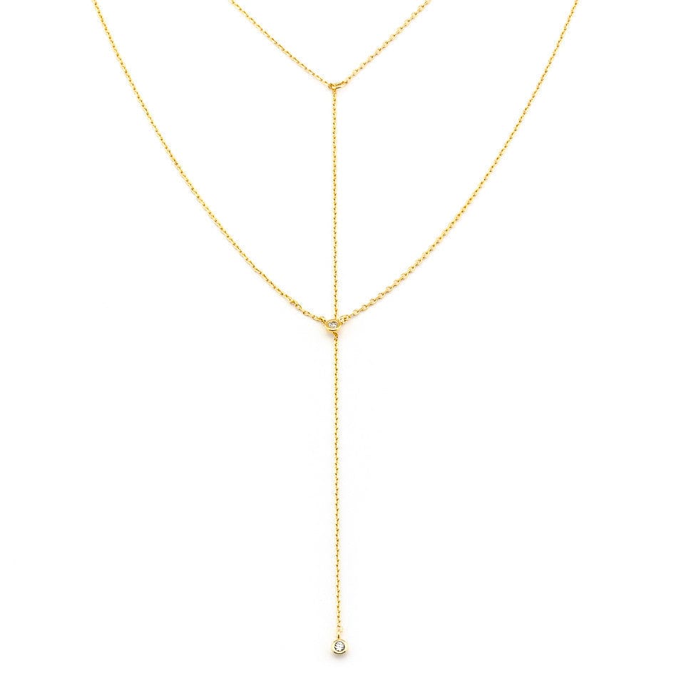 TAI JEWELRY Necklace Simple CZ Layered Necklace