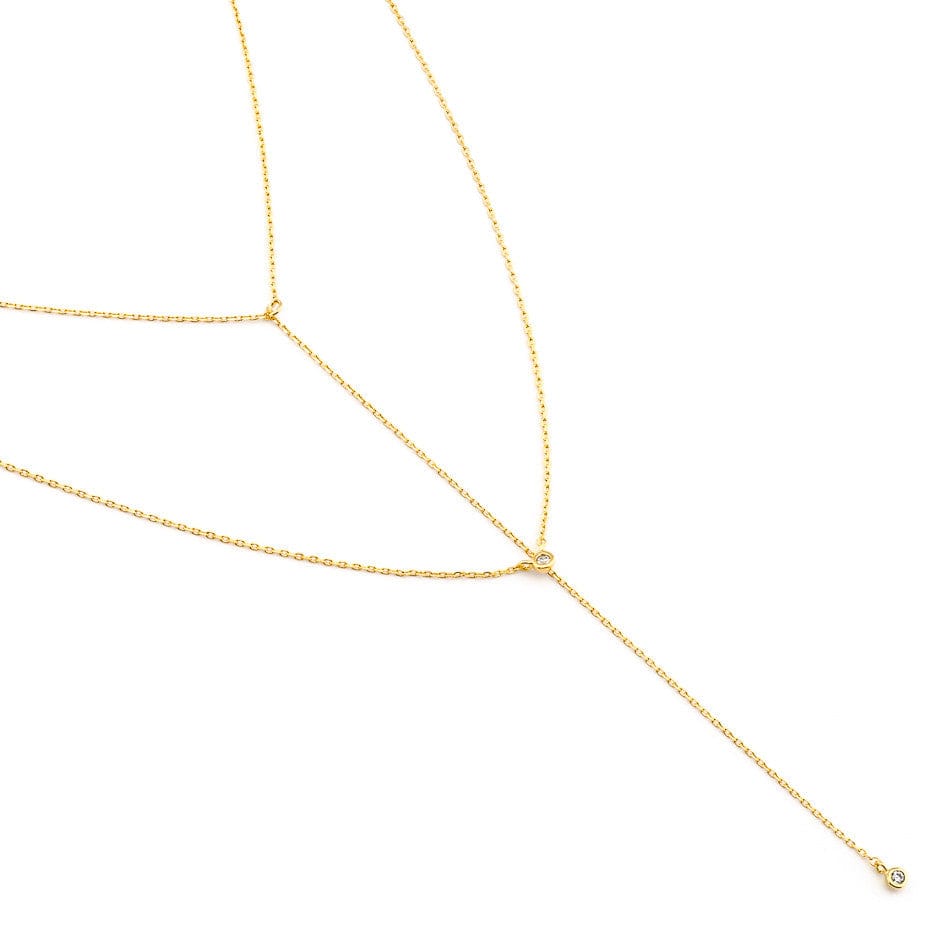 TAI JEWELRY Necklace Simple CZ Layered Necklace