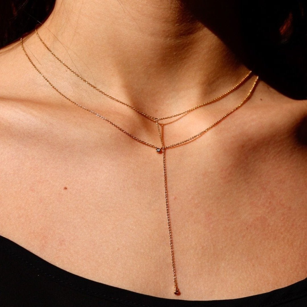 TAI JEWELRY | Simple CZ Layered Necklace | Necklace |
