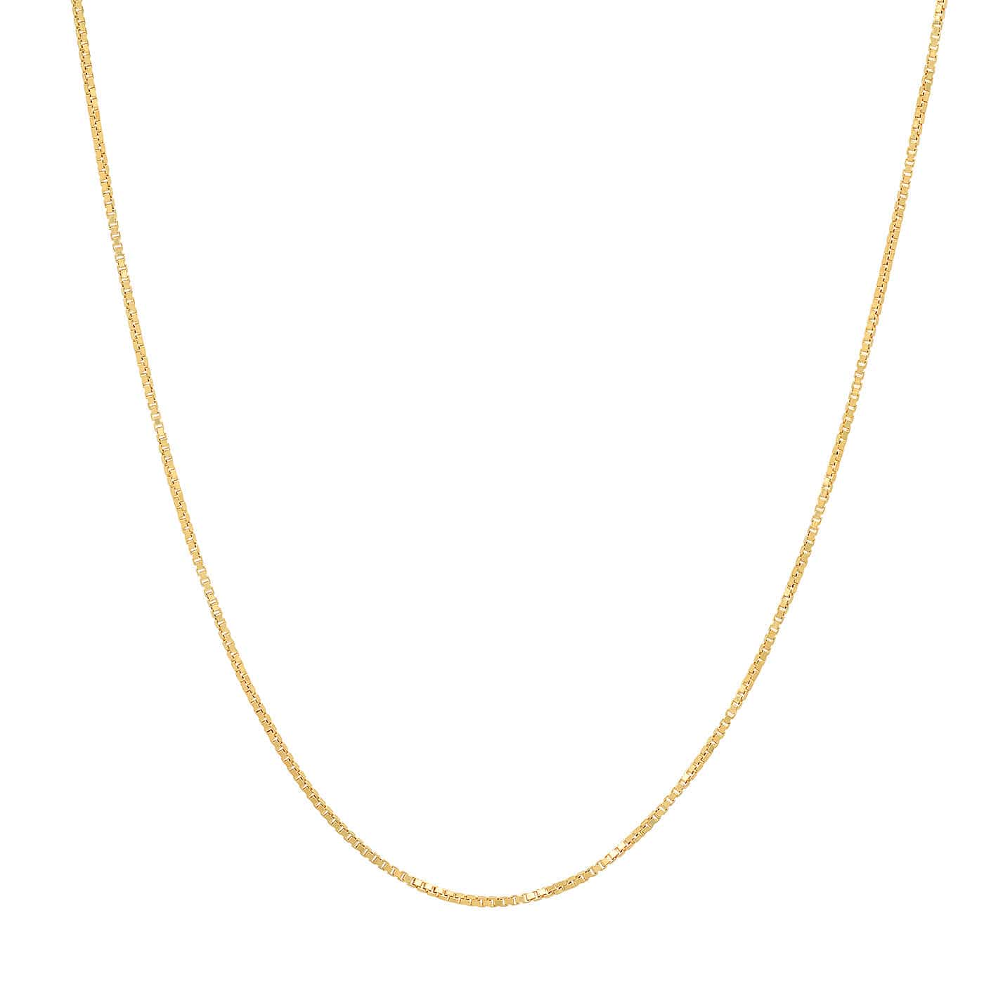 Tai Jewelry Necklace Simple Gold Vermeil Box Chain