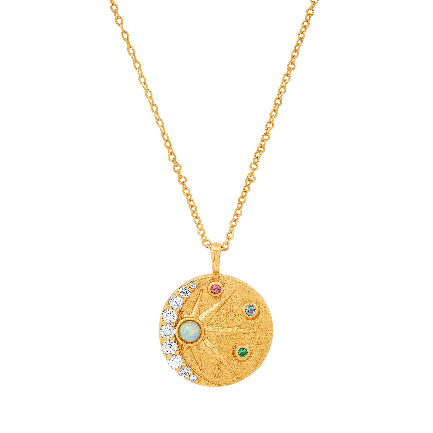 TAI JEWELRY Necklace Star and Moon Coin Necklace