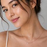 TAI JEWELRY Necklace Sterling Silver Enamel Beaded Necklace With CZ
