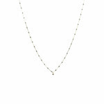 TAI JEWELRY Necklace Sterling Silver Enamel Beaded Necklace With Cz (Gray)