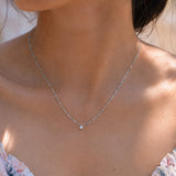 TAI JEWELRY | Sterling Silver Enamel Beaded Necklace with CZ (Turquoise) | Necklace |