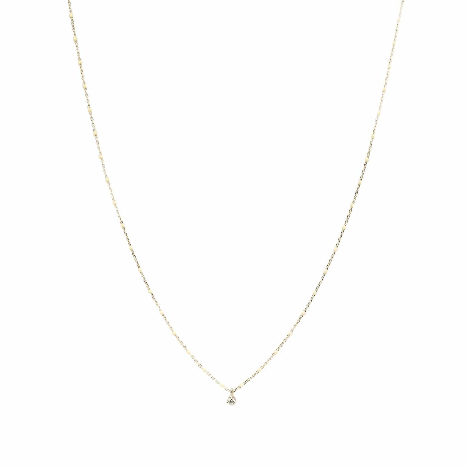 TAI JEWELRY | Sterling Silver Enamel Beaded Necklace with CZ | Necklace |