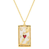 TAI JEWELRY Necklace The Lovers Tarot Card Necklace