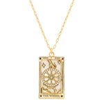 TAI JEWELRY Necklace The Wheel Tarot Card Necklace