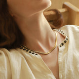 TAI JEWELRY Necklace Thick Herringbone Chain
