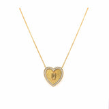 TAI JEWELRY Necklace Vintage Inspired Heart Initial Necklace