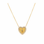 TAI JEWELRY Necklace Vintage Inspired Heart Initial Necklace