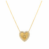 TAI JEWELRY Necklace Q Vintage Inspired Heart Initial Necklace
