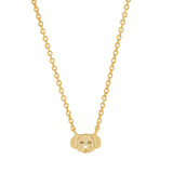 TAI JEWELRY Necklace Whimsical Gold Dog Pendant Necklace