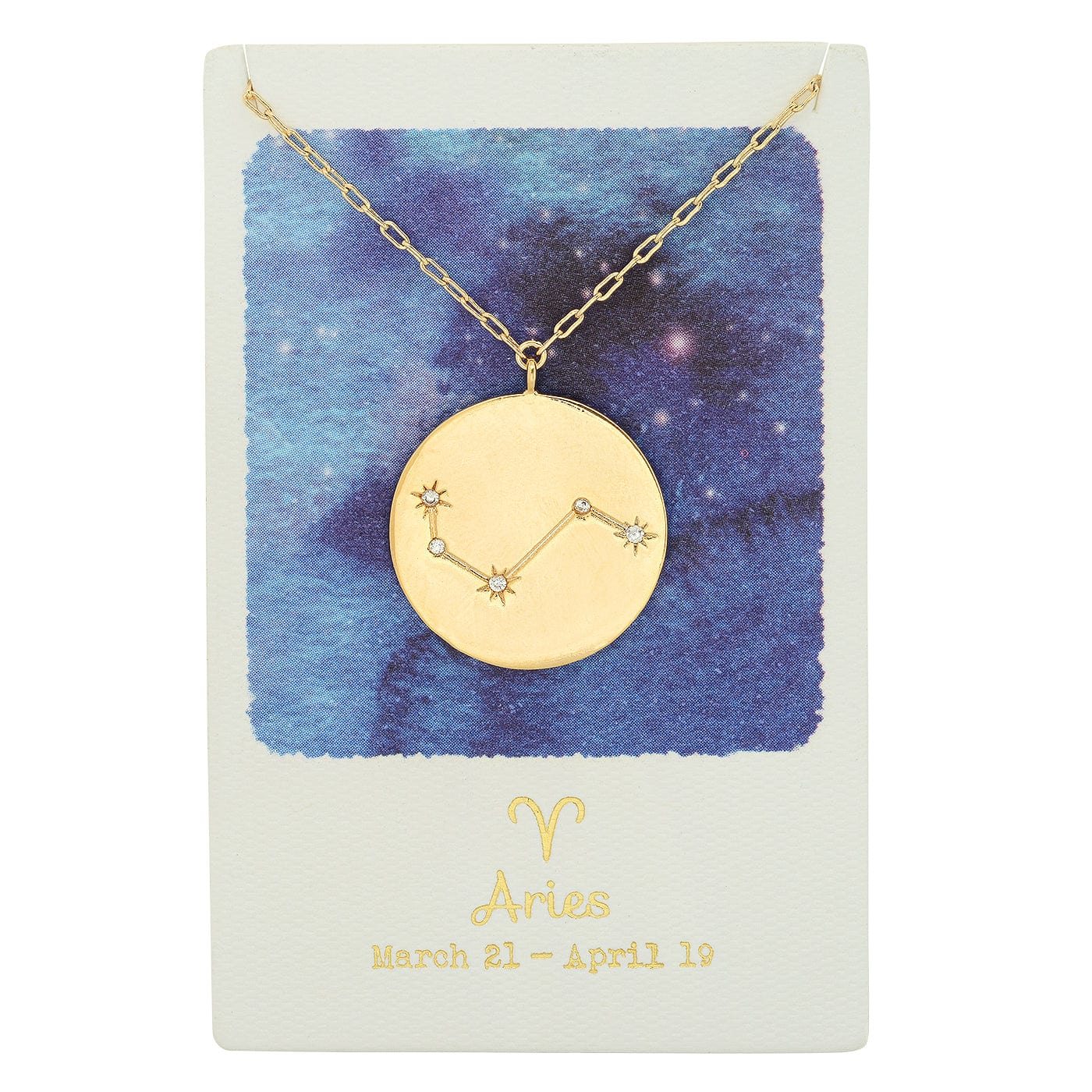 TAI JEWELRY Necklace ARIES Zodiac Coin Necklace