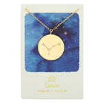 TAI JEWELRY Necklace CANCER Zodiac Coin Necklace